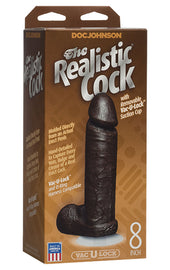 The Realistic Cock 8 Inch Dildo Black