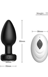 Toosh Remote Controlled Silicone Vibrating Butt Plug