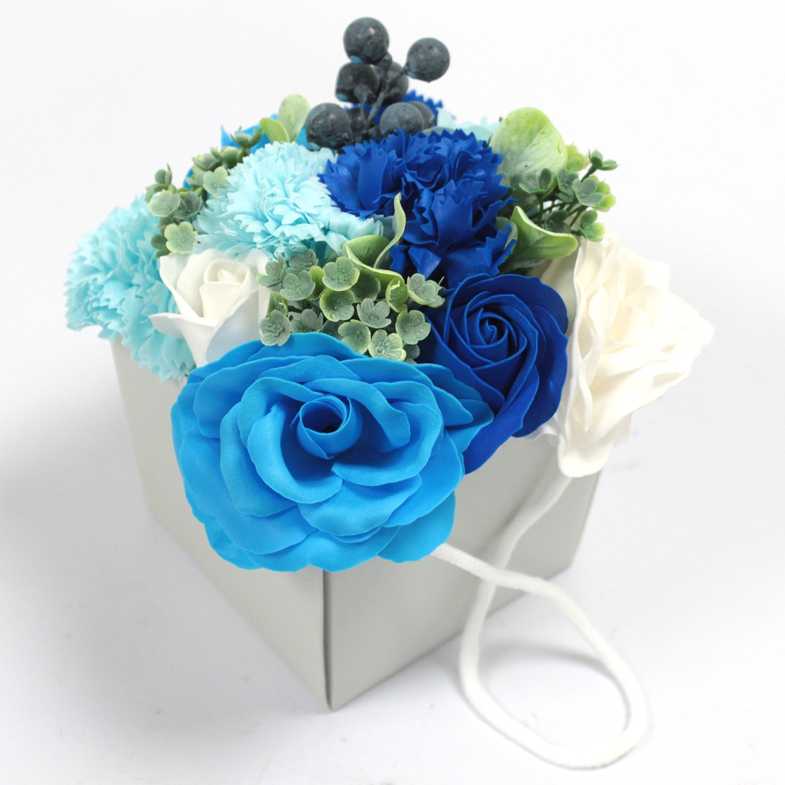 Luxury Soap Flower Bouquets - Blue Wedding - LittleTickle.co.uk