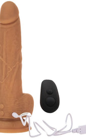 Naked Attraction 9 Inch Thrusting Dildo Caramel