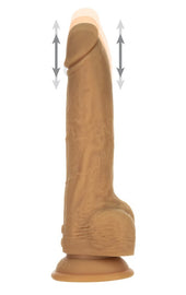 Naked Attraction 9 Inch Thrusting Dildo Caramel