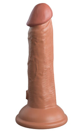 King Cock Elite 6 Inch Dual Density Vibrating Cock Flesh Brown