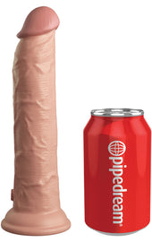 King Cock Elite 9 Inch Dual Density Vibrating Cock Flesh Pink