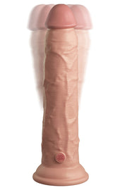 King Cock Elite 9 Inch Dual Density Vibrating Cock Flesh Pink