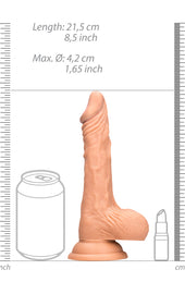 RealRock 8 Inch Dong With Testicles Flesh Pink