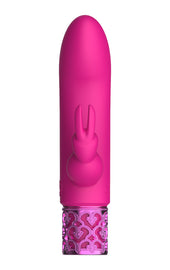 Royal Gems Dazzling Rechargeable Rabbit Bullet Pink