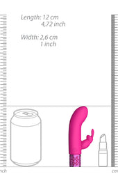 Royal Gems Dazzling Rechargeable Rabbit Bullet Pink