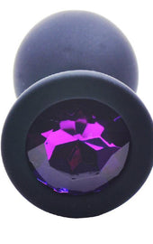 Large Black Jewelled Silicone Butt Plug