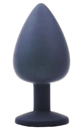 Large Black Jewelled Silicone Butt Plug