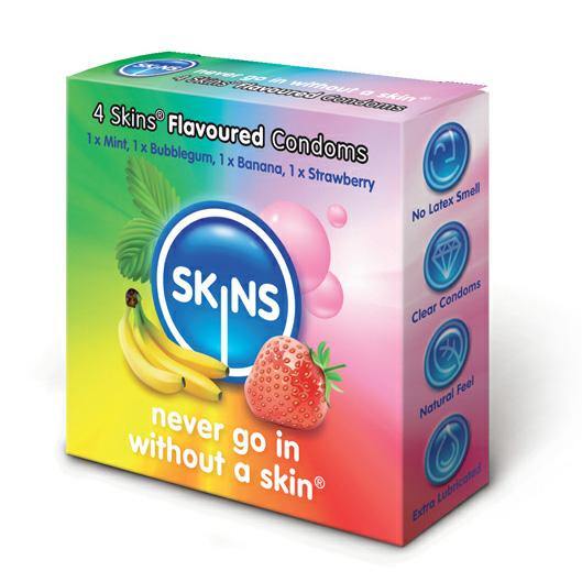 Skins Flavoured Condoms 4 Pack - LittleTickle.co.uk